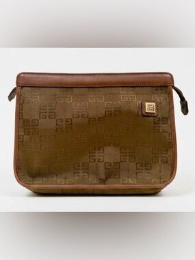 Vintage Givenchy 4G Monogram Jacquard Makeup Clutch – 70s/80s Retro
